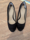 Profile UK 5 Black Open Toe Heels