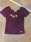 Ladies Diane Size 3 Purple Print Short Sleeve T-shirt
