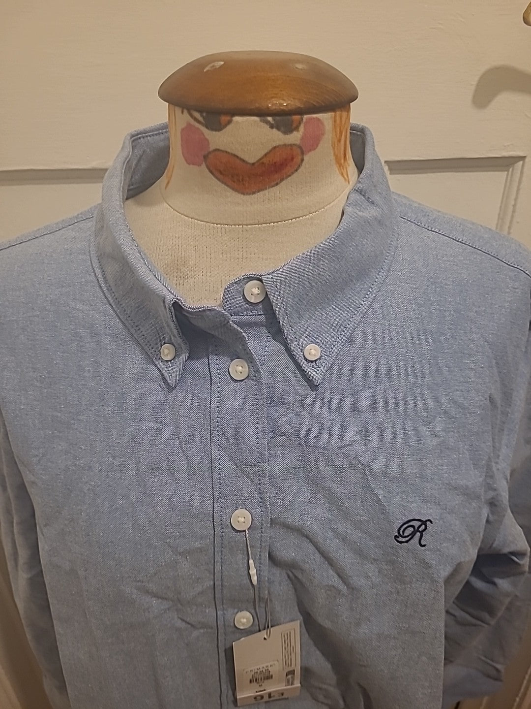 Brand New Mens Primark Size Medium Denim Long Sleeved Shirt Rrp £16