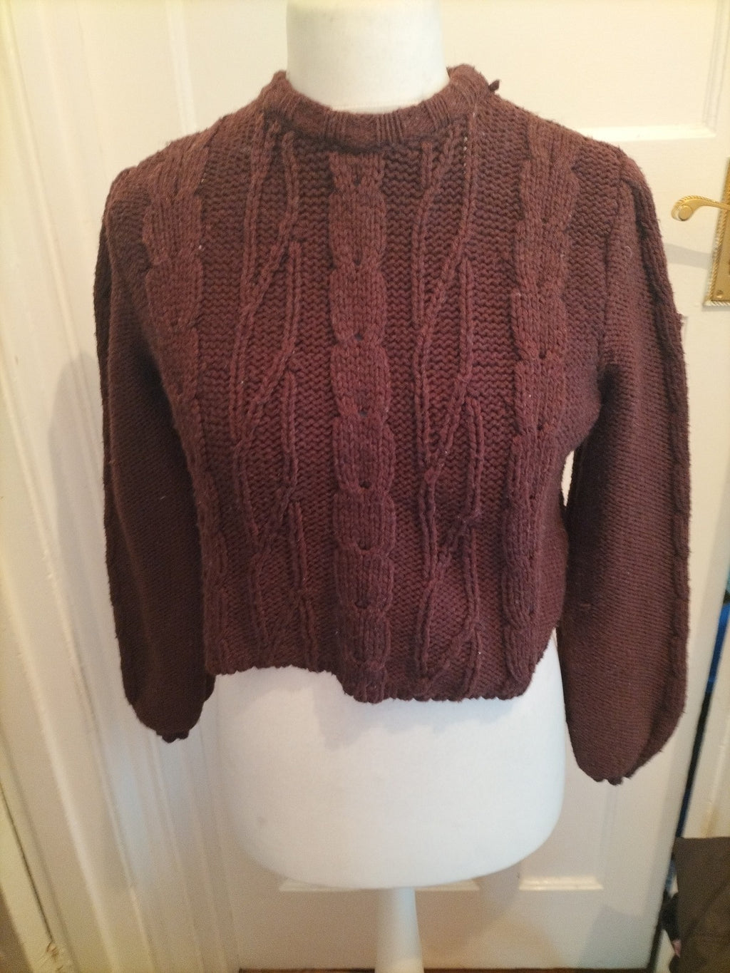Ladies Monki Size Small Dark Brown Long Sleeved Jumper