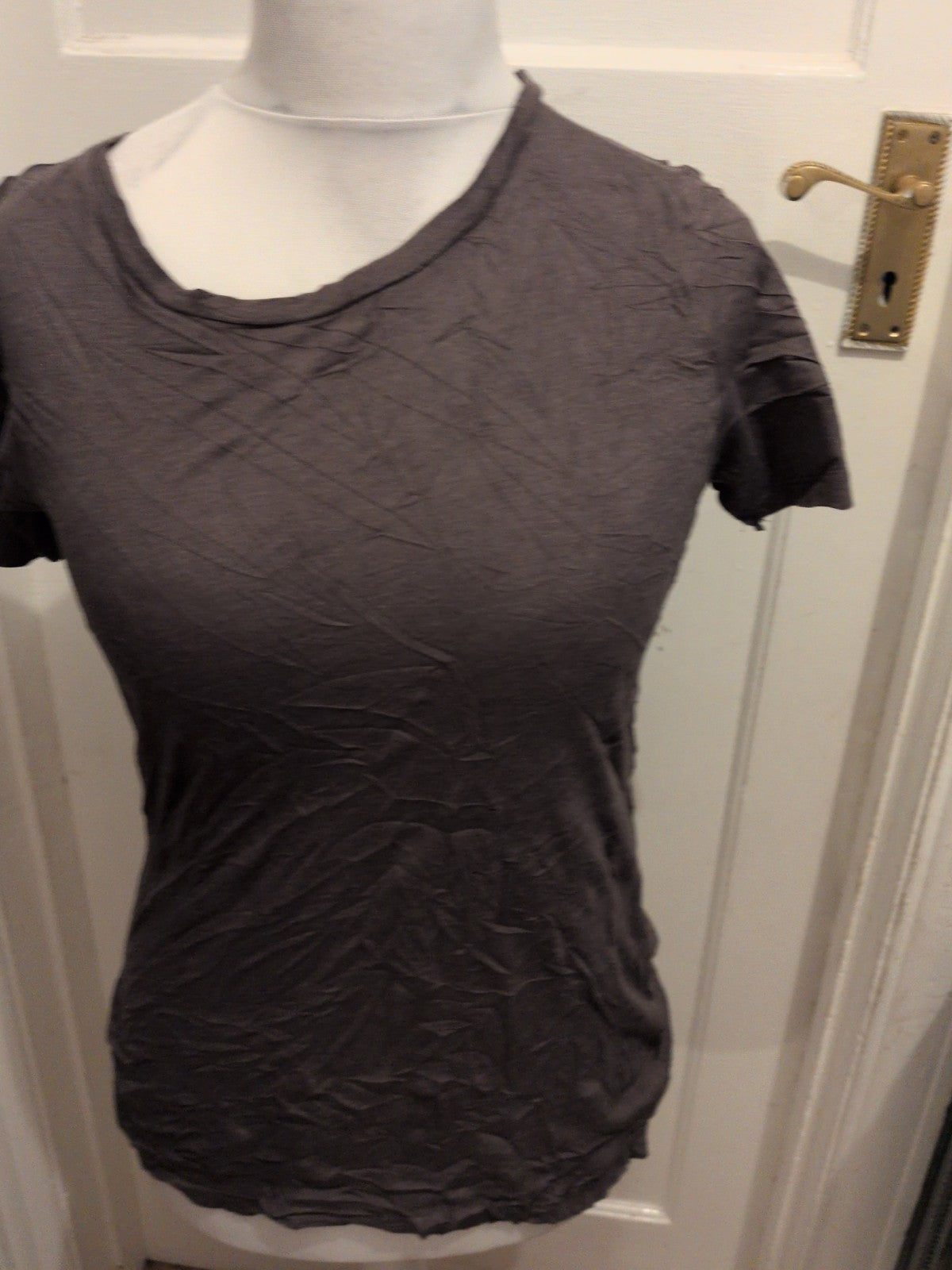 Topshop 10 Dark Grey T-shirt Short Sleeve