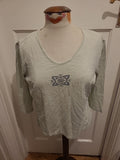 Ladies Lucia Size Large Pale Mint Long Sleeved Top
