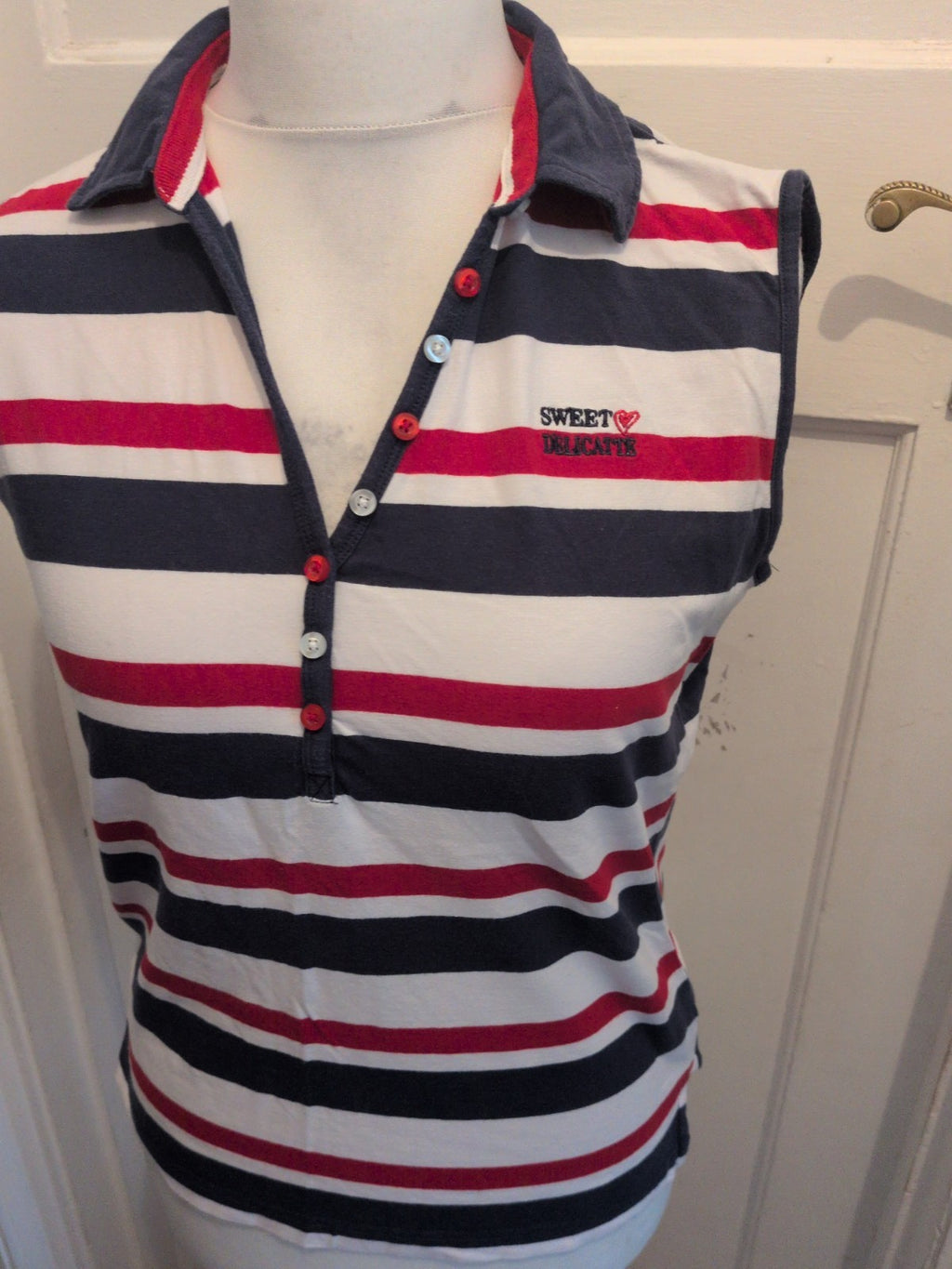 Sweet Delicatte XL Sleeveless Collared Polo Ladies