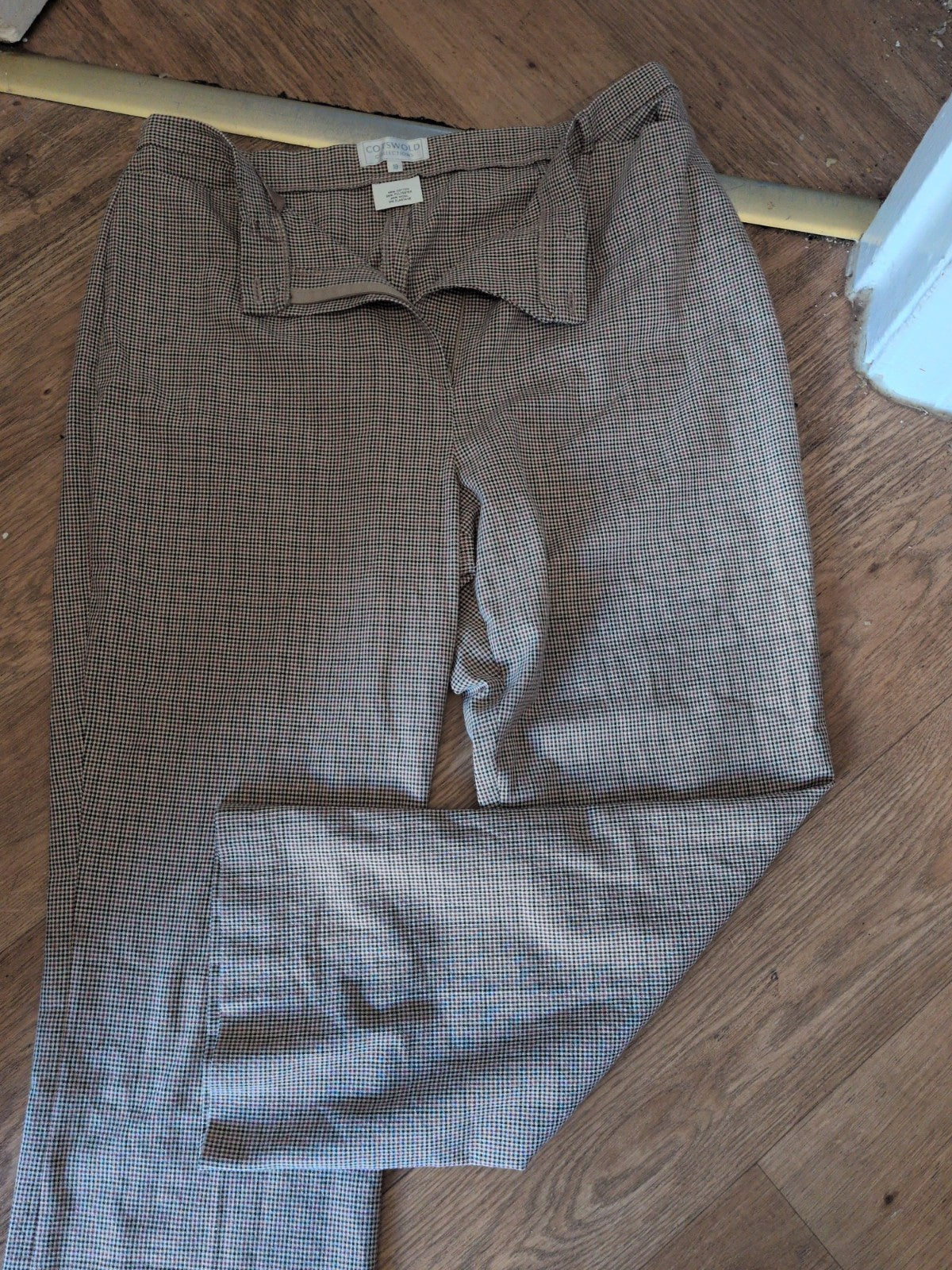 Ladies Cotswold Collection Size 18 Multicoloured Check Smart Trousers