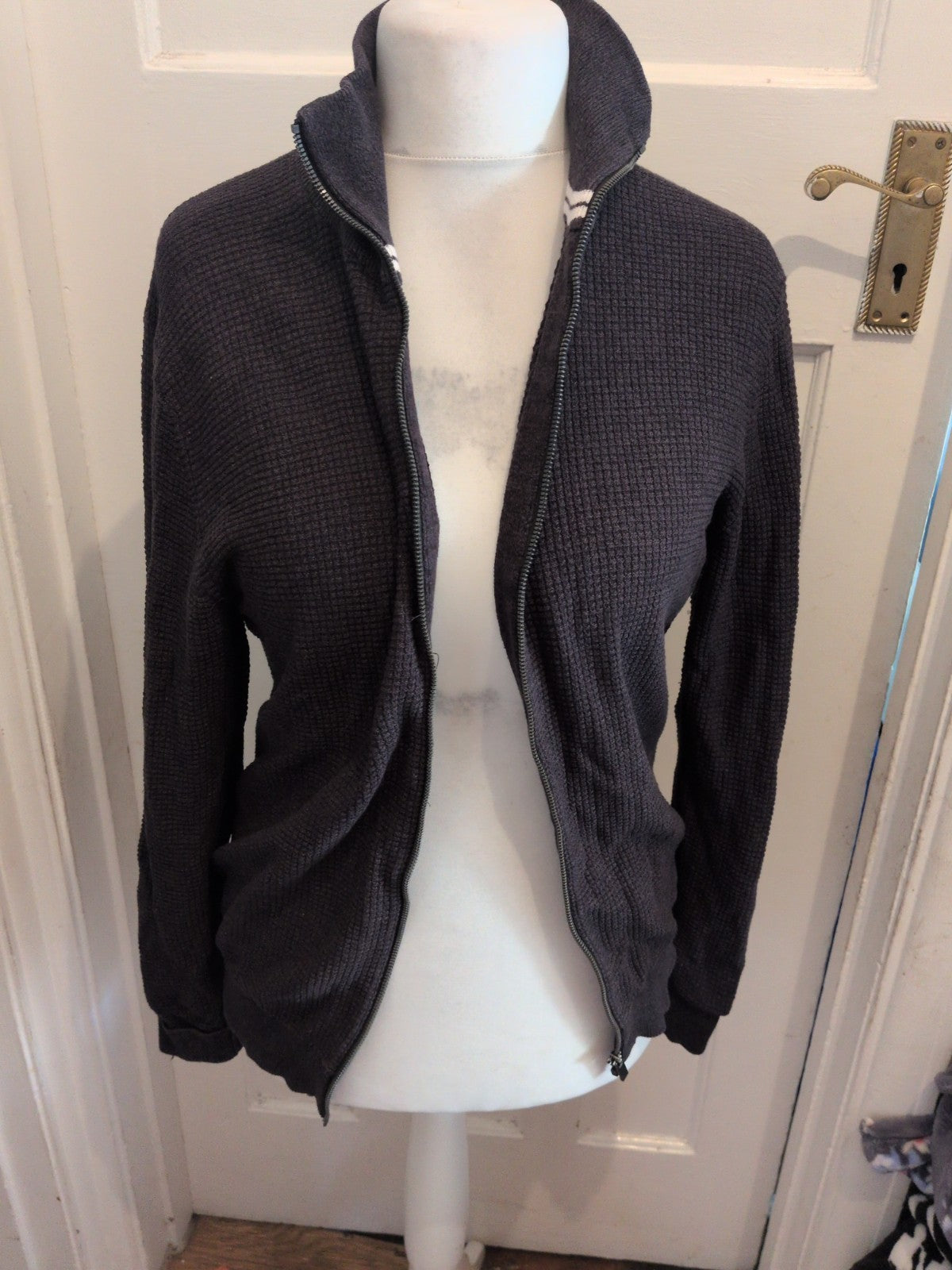 Mens George Large Black Full Zip Jacket