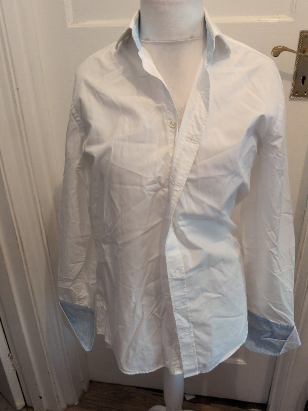 Simon Carter 15.5 White Long Sleeve Shirt