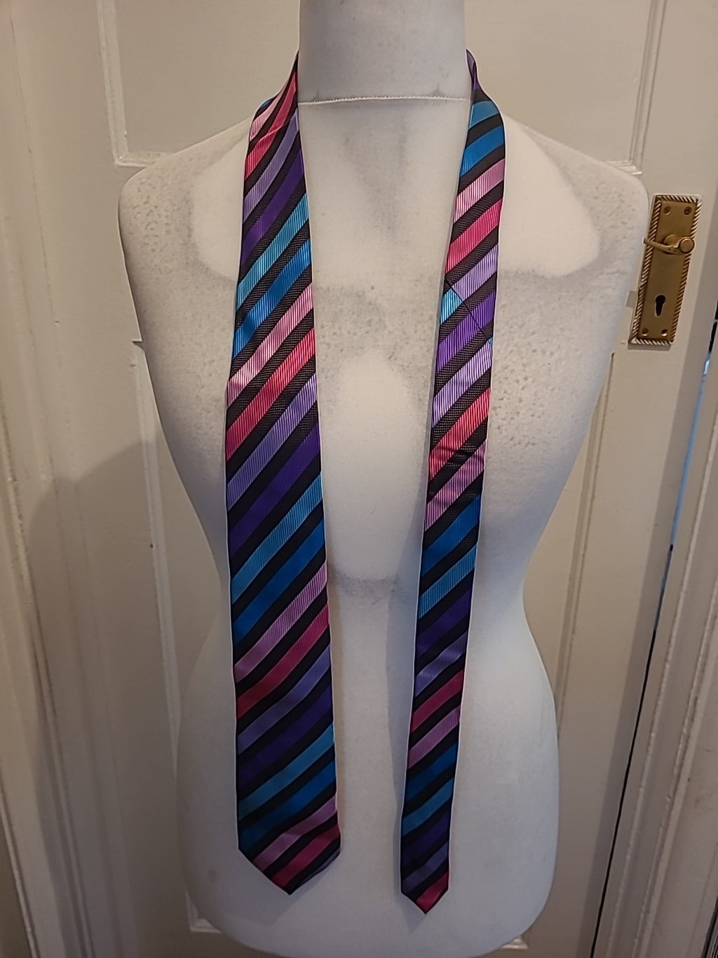 Mens Autograph Multicoloured Striped Tie