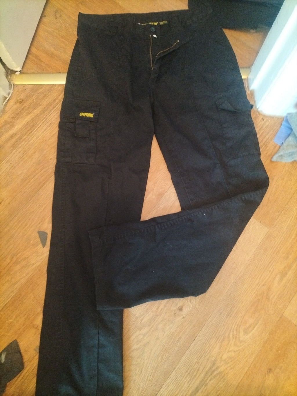 Site King 36XL Black Cargo Trousers Workwear