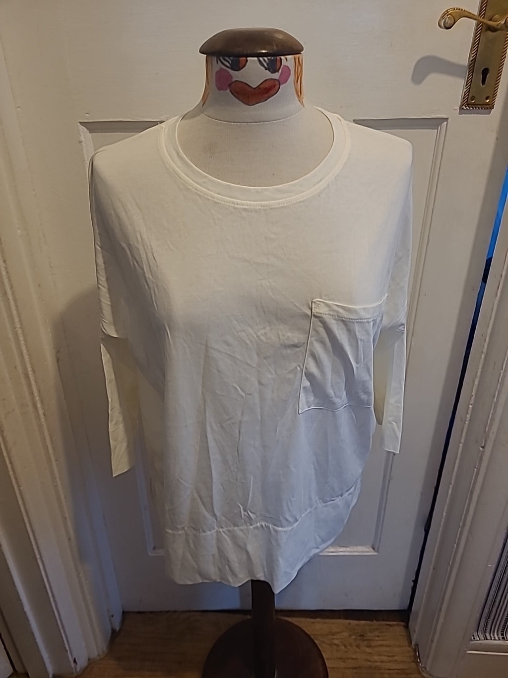 Ladies Esmara Size 8-10 Cream Mid Sleeved Blouse