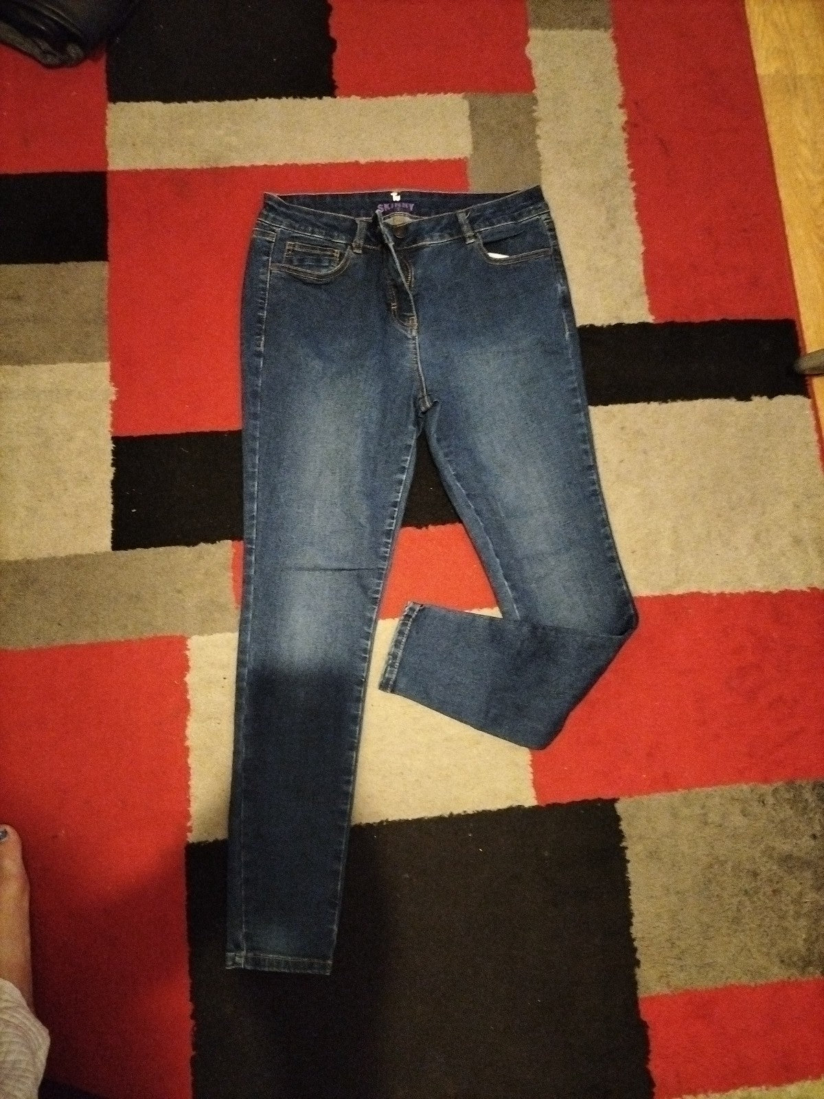 Ladies Tu Size 12r Skinny Blue Denim Jeans