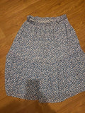 Ladies Andromede Size 12 Blue Floral Flare Skirt(hem May Need Stiching Inside)