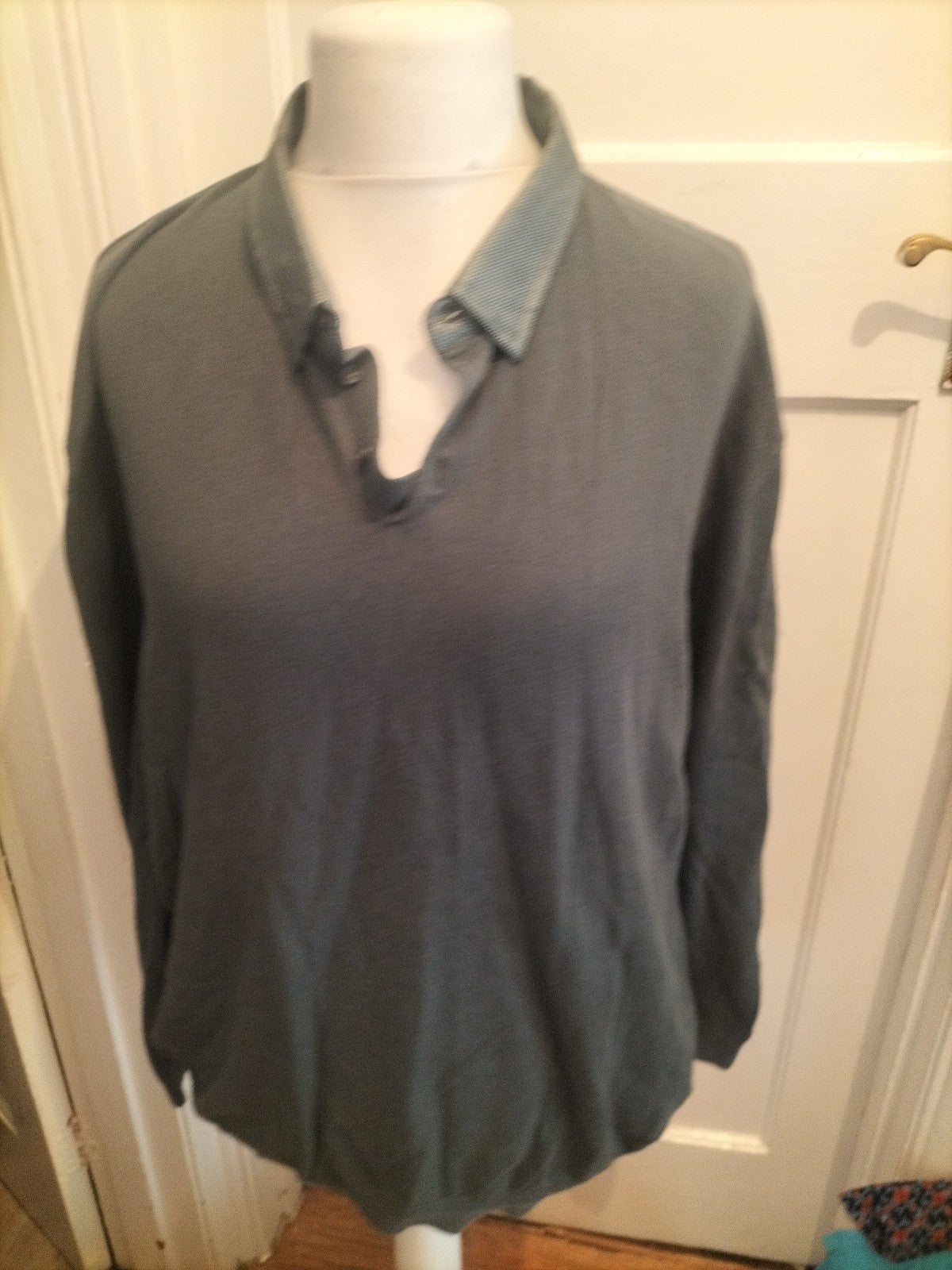 Next 3XL Dark Green Long Sleeve Polo