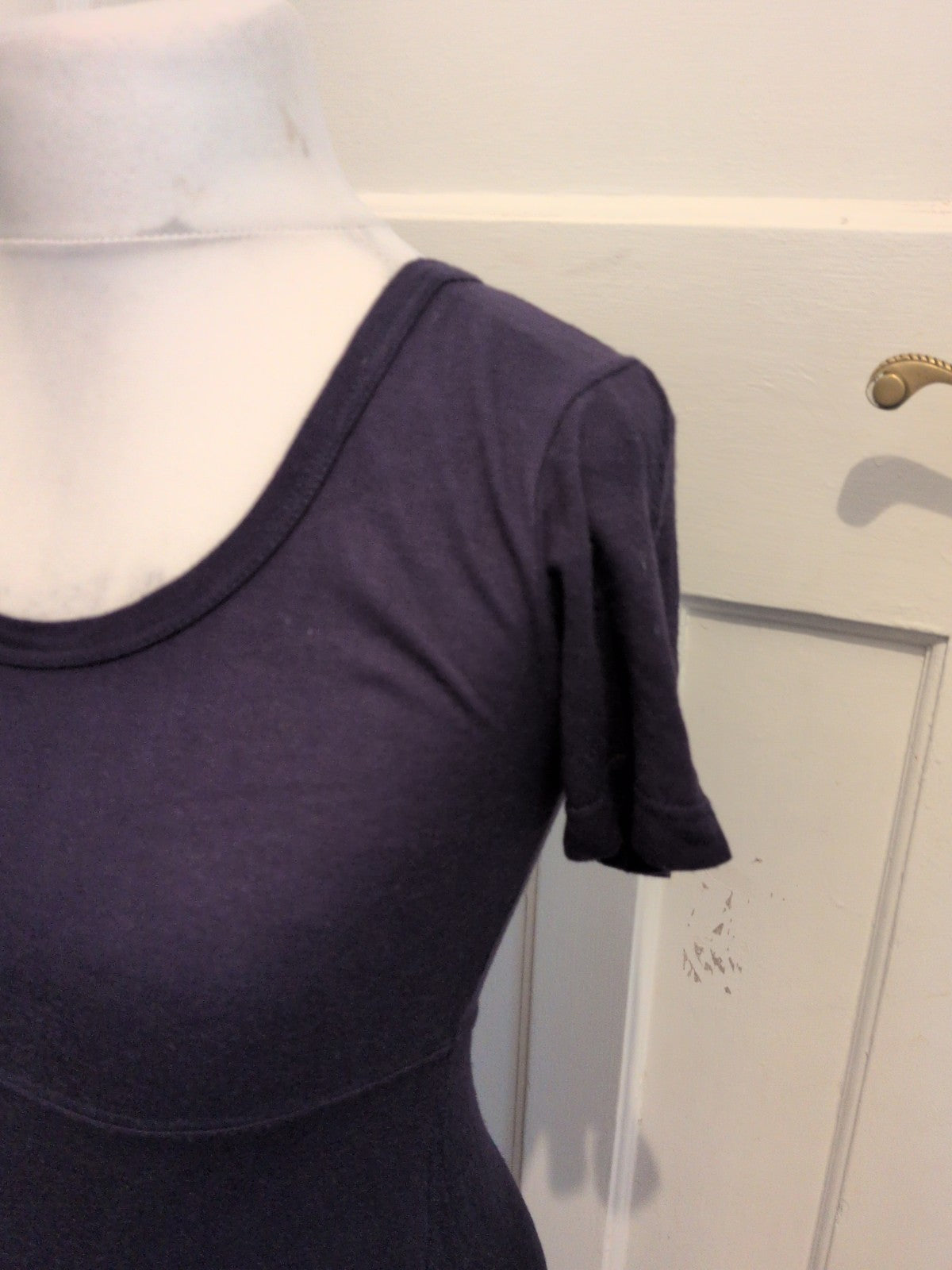Carli Gry Size 1 Navy Short Sleeve Pencil Dress Long Length