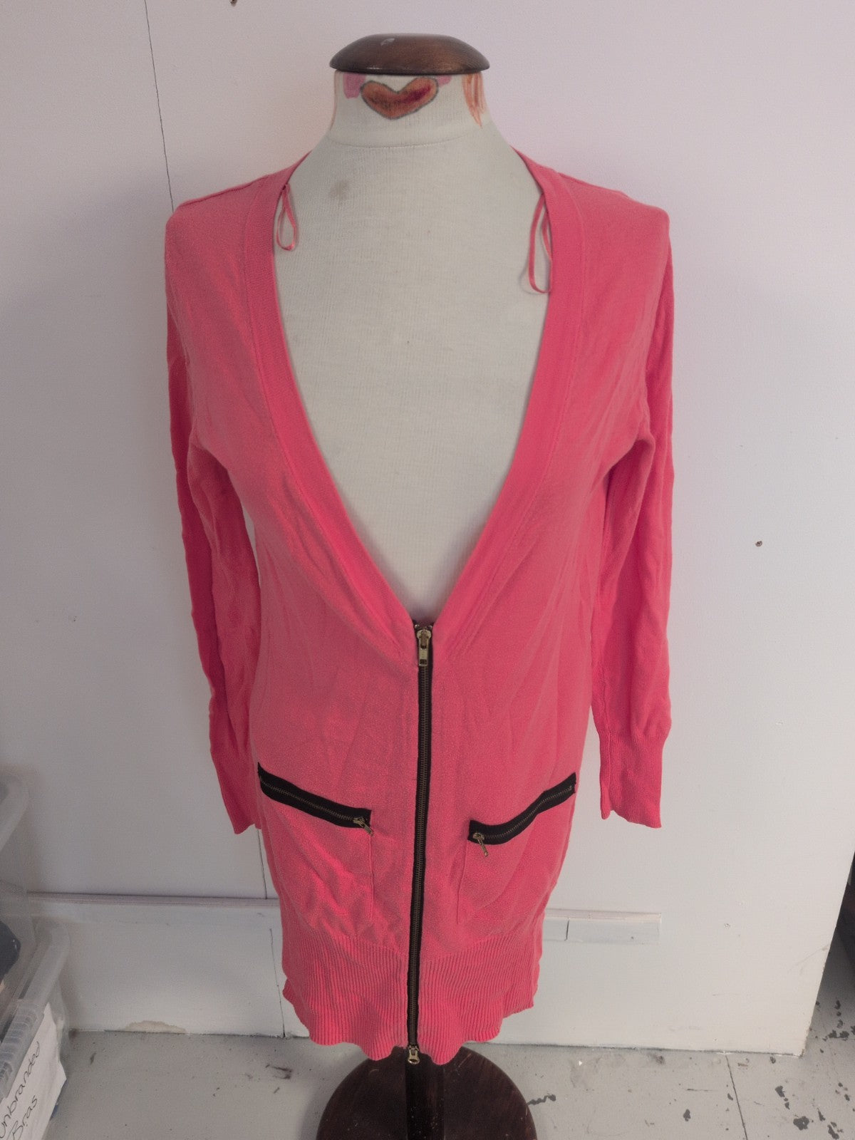Monsoon Fusion 10 Coral Long Sleeve Dress