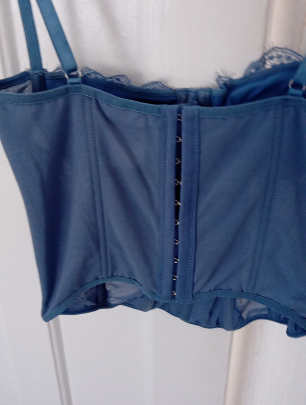 Ladies Corset Top Blue Size Med Shein
