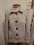 Ladies BHS Size 10 Pale Grey Lined Coat
