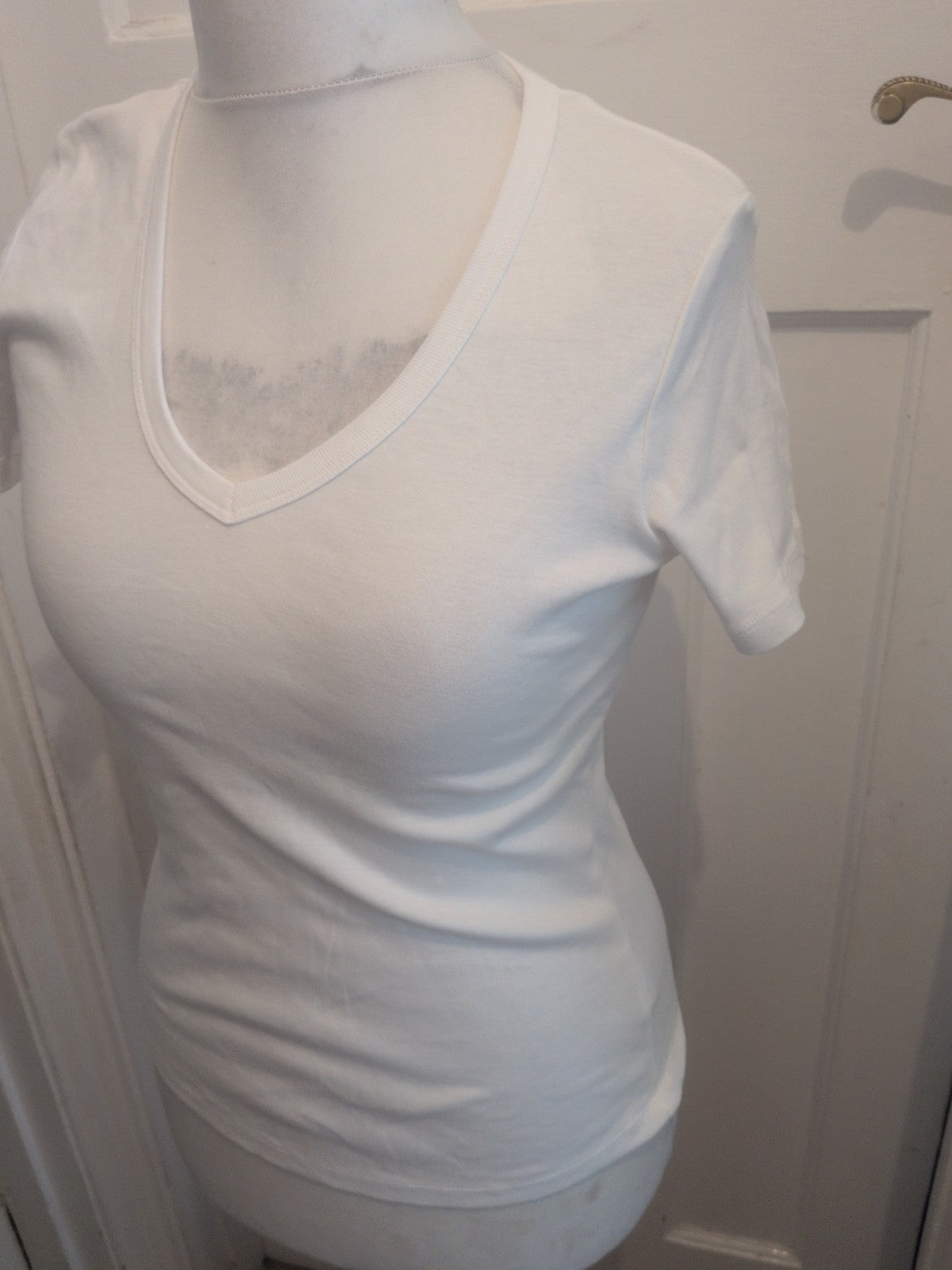 Brand New Ladies Marks And Spencer Size 14 White Short Sleeve T-shirt