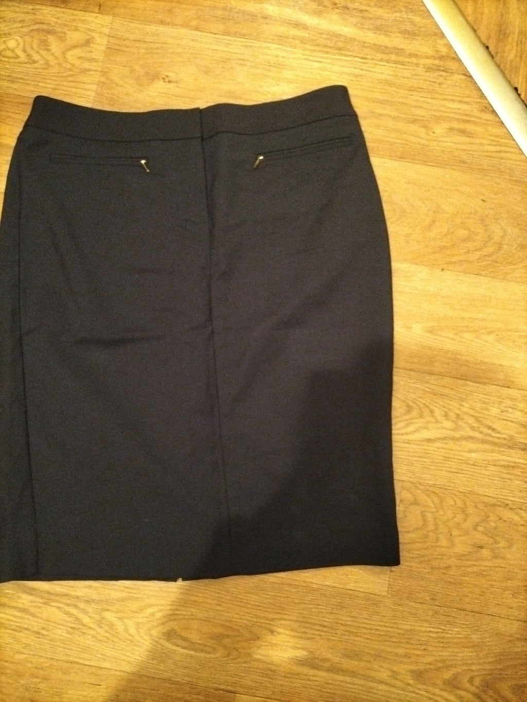 Ladies Next Size 16 Navy Pencil Skirt With Imitation Pockets