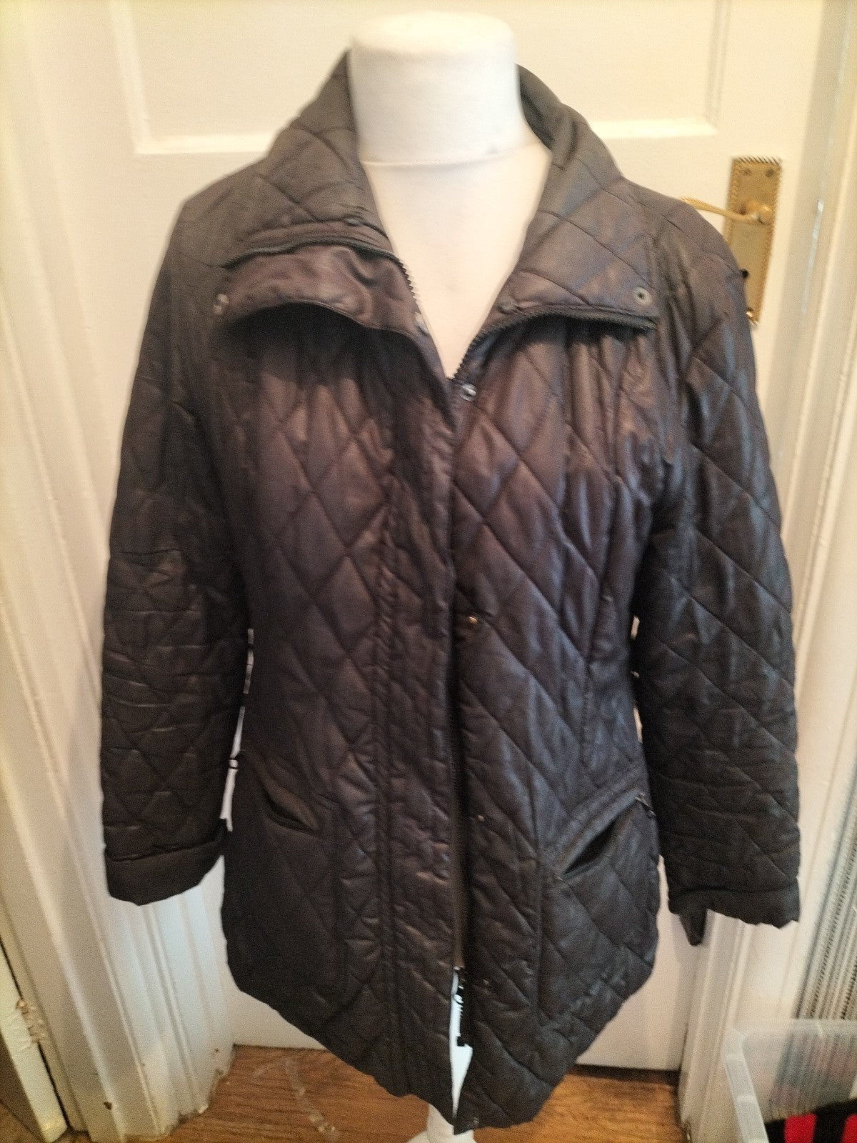 14 Black Lined Full Zip Coat