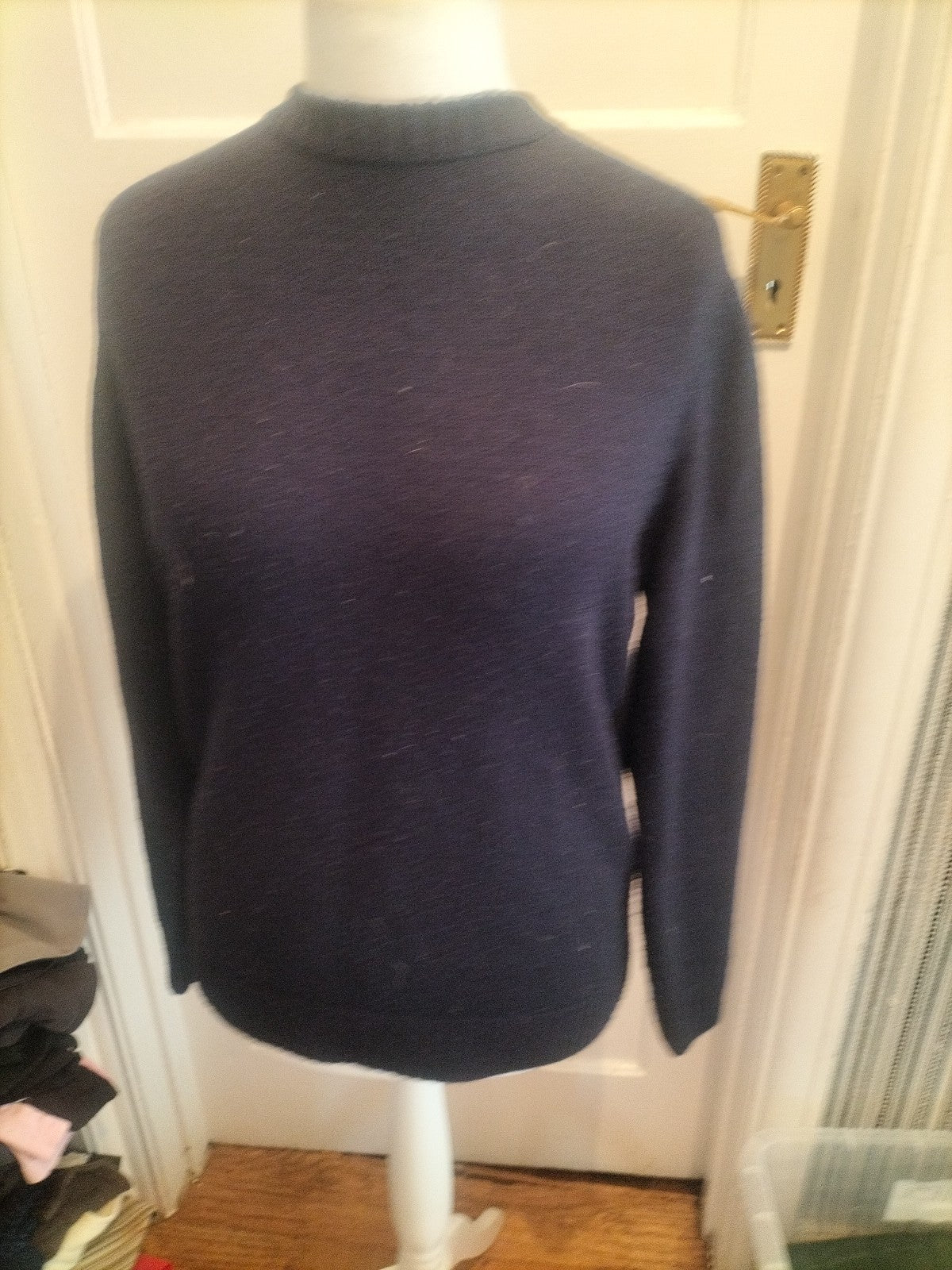 Mens Zara Size Small Navy Pullover Jumper