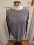 Mens George Size Large Grey Long Sleeved Pullover Jumper