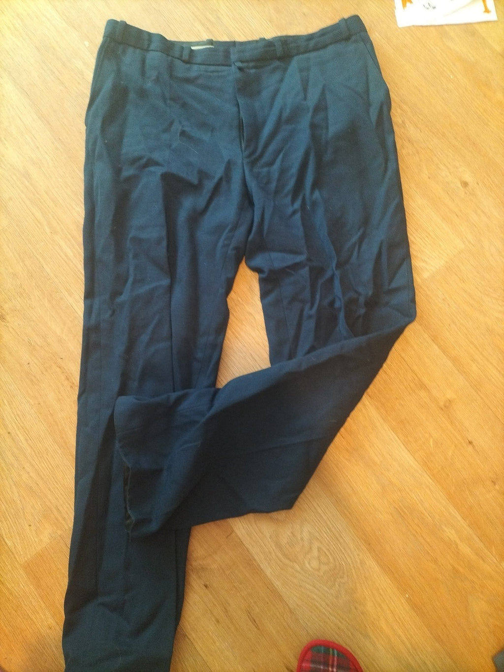 Mens Size Euro 52 Navy Trousers Wool