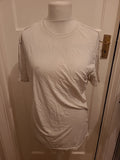 Mens Express Size M Stretch Crew White Short Sleeved Tshirt