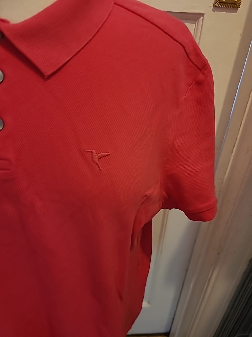 Mens F+F Size Large Pink Short Sleeved Polo Shirt