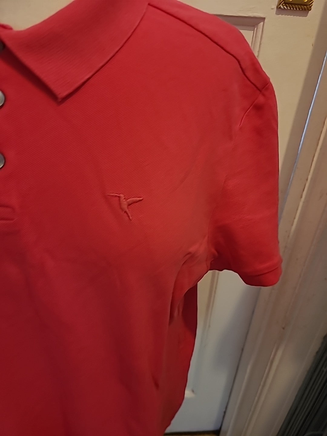Mens F+F Size Large Pink Short Sleeved Polo Shirt
