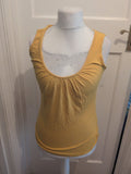 Ladies Primark Size 14 Yellow Sleeveless Tank Vest Top