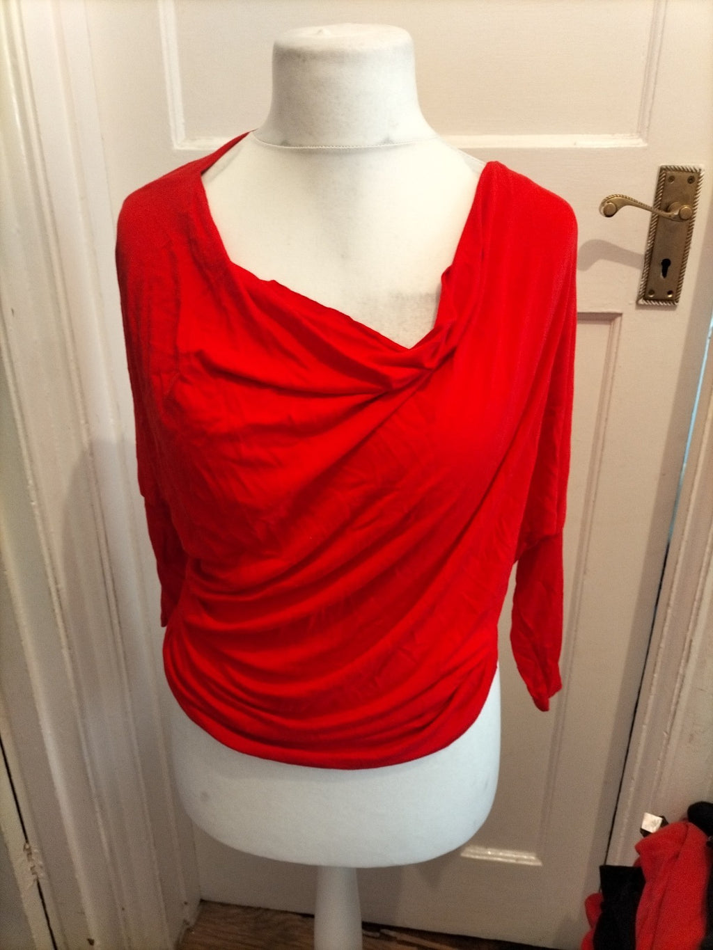 Ladies Size Large Red Half Sleeved T-shirt