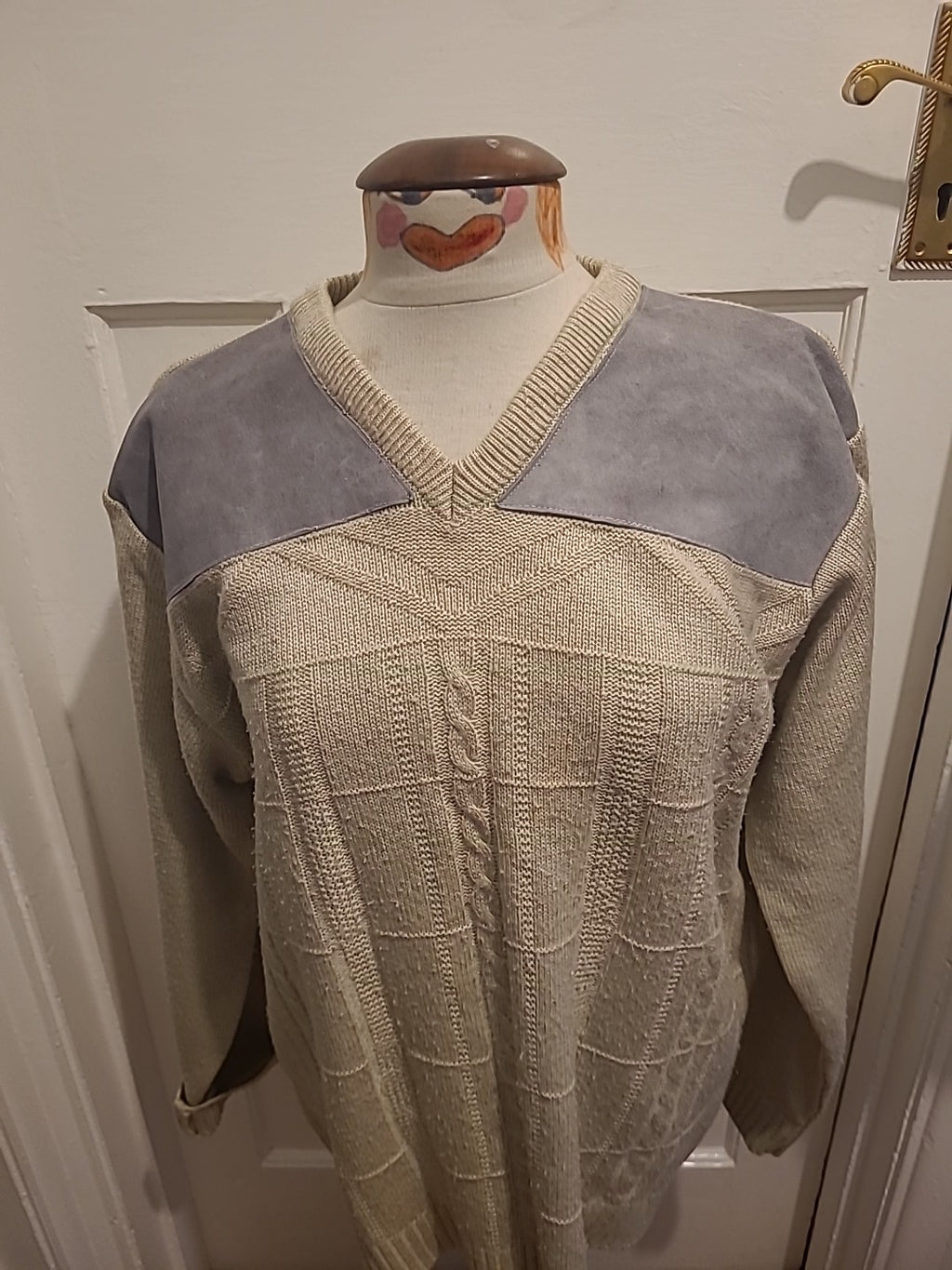 Mens BHS Size Large Natural Colour Jumper Pullover