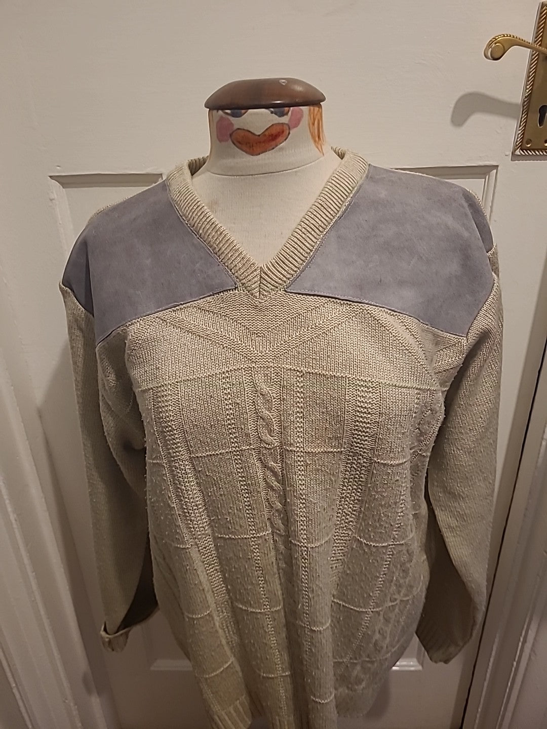 Mens BHS Size Large Natural Colour Jumper Pullover