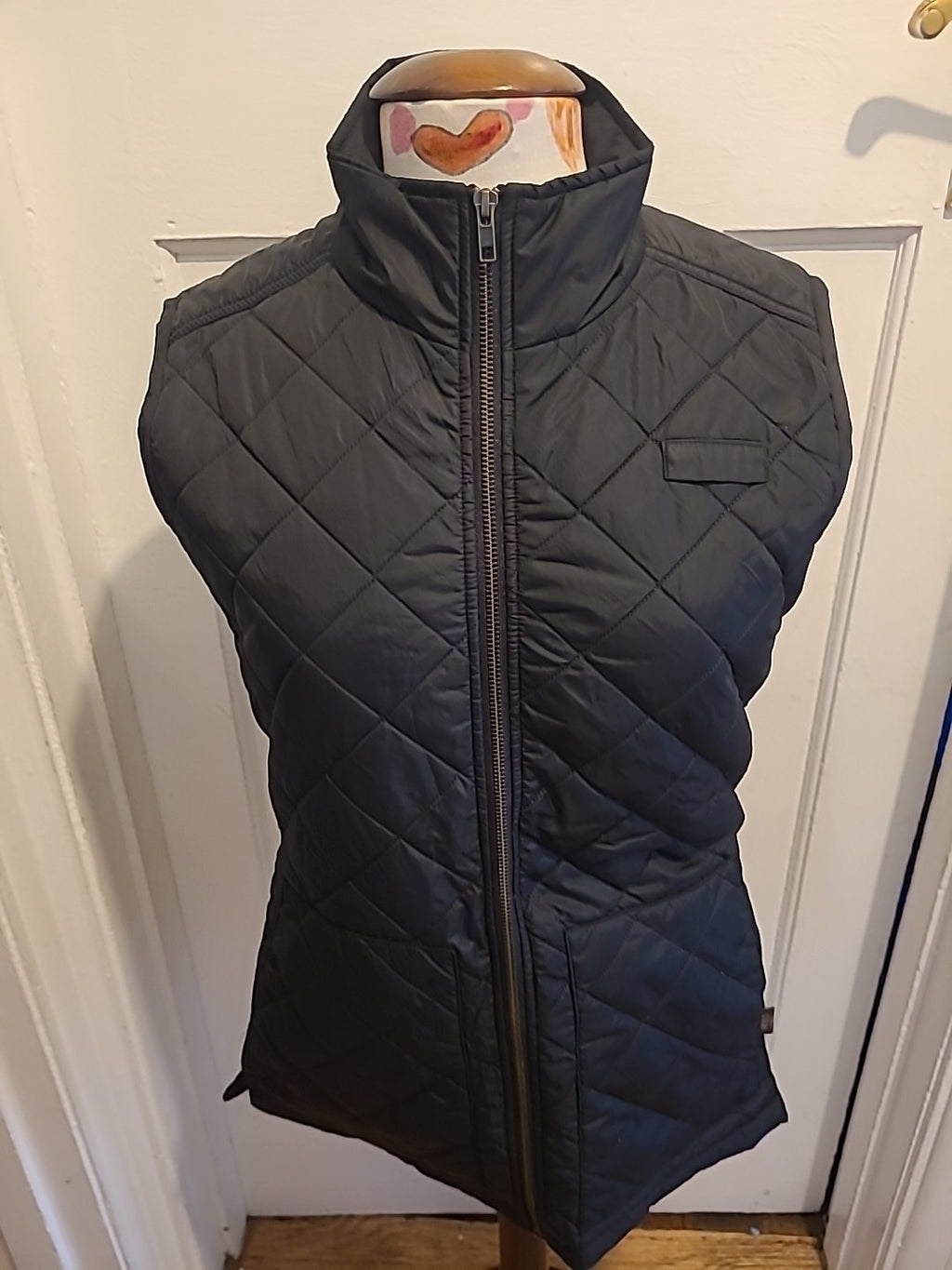 Ladies Coporate Wear Size Small Black Sleeveless Puffer Jacket