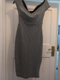 New Look 8 Black And White Sleeveless Dress