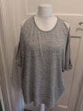 New Look Medium Grey And White Short Sleeve Dress