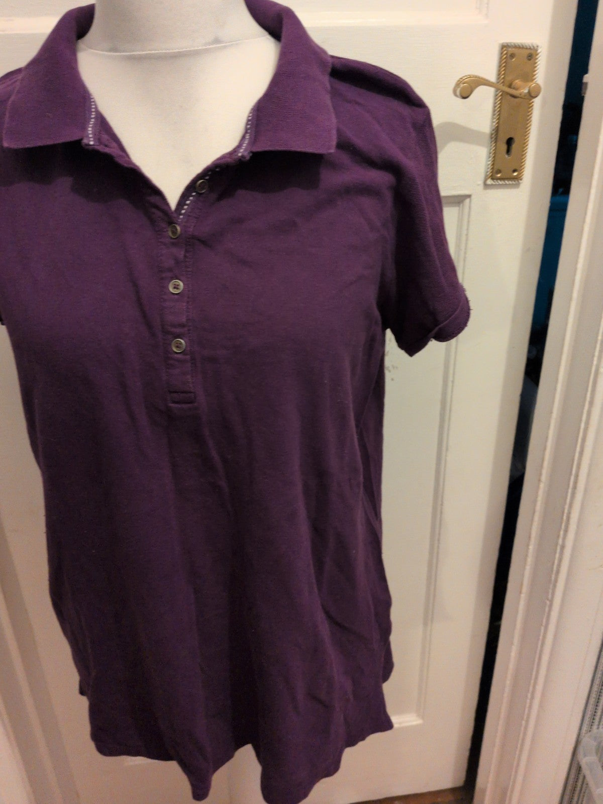 Yours 18 Purple Short Sleeve Polo