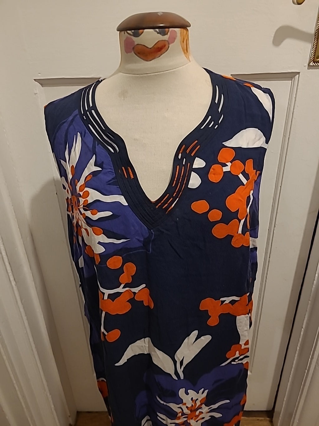Ladies George Side 20 Black Floral Sleeveless  Top