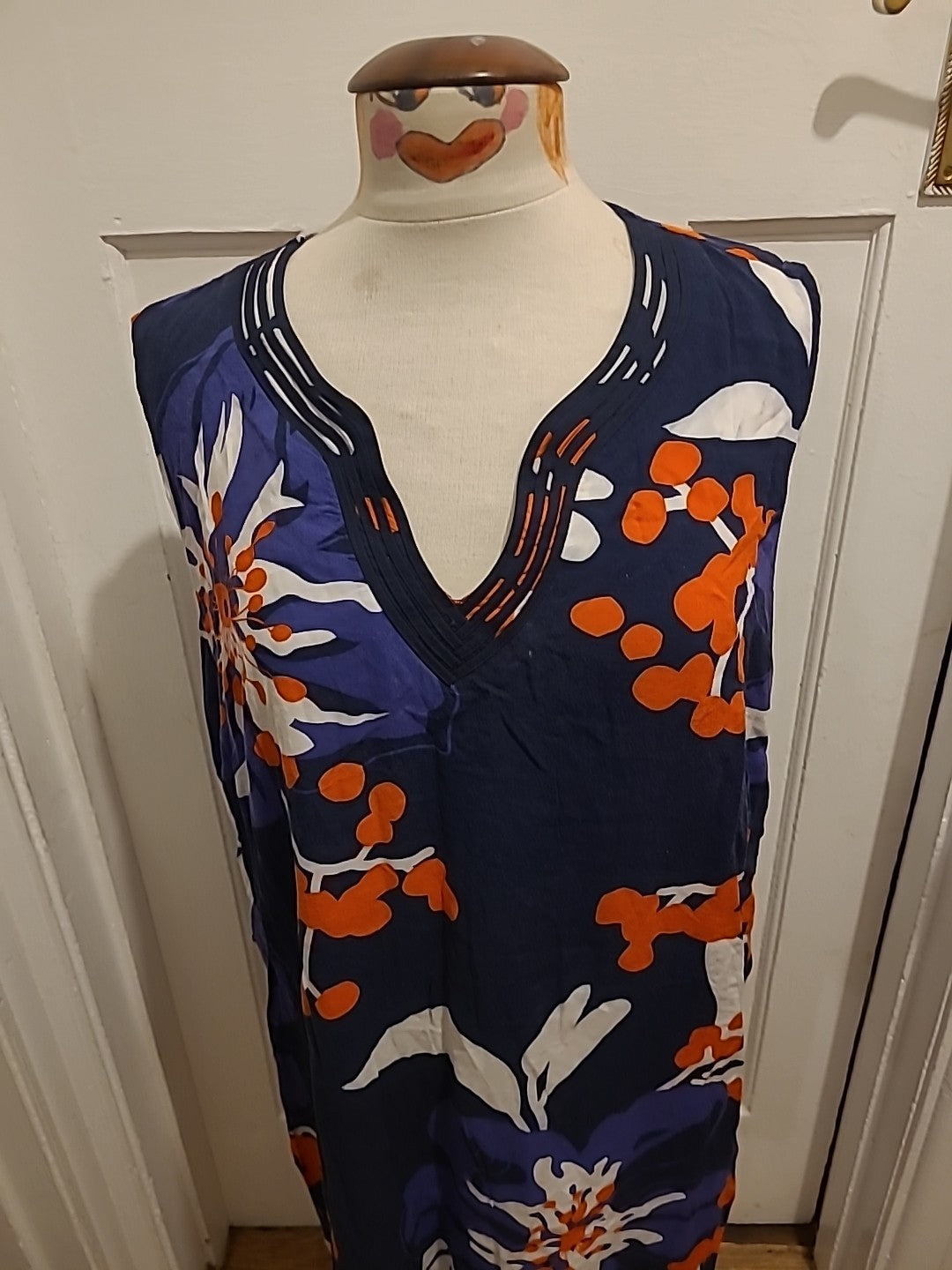Ladies George Side 20 Black Floral Sleeveless  Top