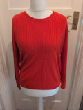 Tu 16 Orange Red Long Sleeve Pullover Jumper
