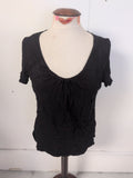 Ladies George Size 12 Black Short Sleeve Round Neck T-shirt