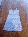 Ladies Primark Size XS White/Black/Purple Sleeveless Longline Top