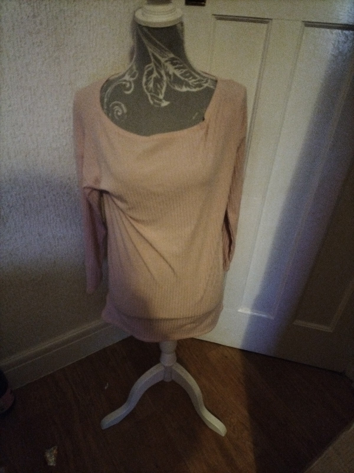 Ladies New Look Size 8 Pink Long Sleeved Blouse