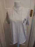 Mens M&S Size L Grey Palm Tree Short Sleeved Pyjama Top