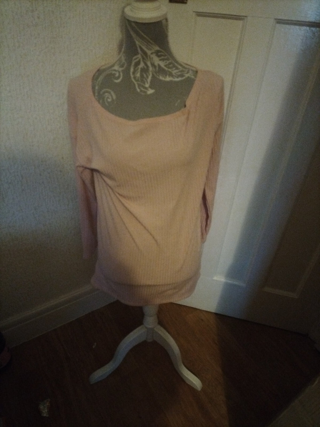 Ladies New Look Size 8 Pink Long Sleeved Blouse