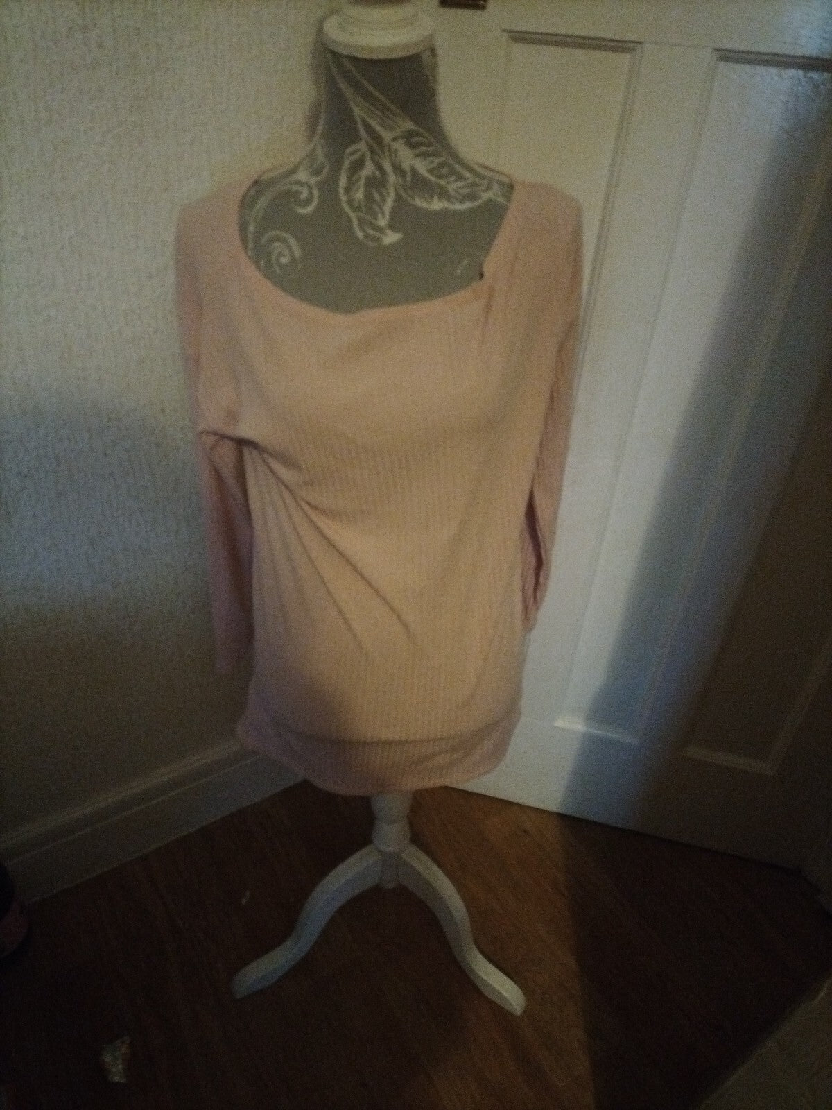 Ladies New Look Size 8 Pink Long Sleeved Blouse