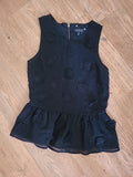 Ladies Topshop Size 6 Black Sleeveless Blouse