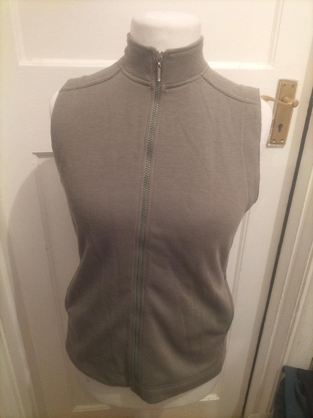 Ladies Viz.A.Viz Size 14 Green Full Zip Sleeveless Jacket