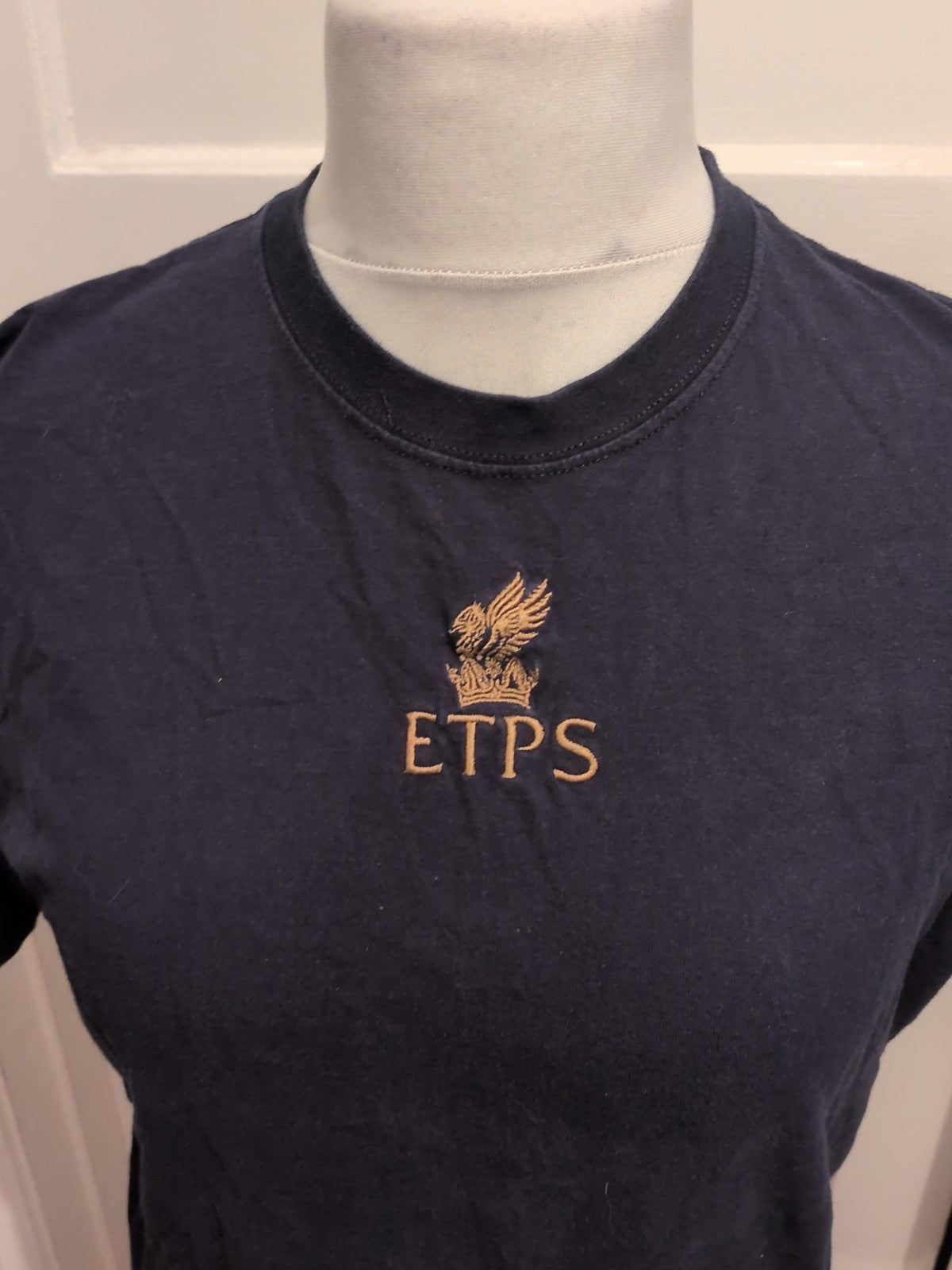 Mens Russell Size M Navy ETPS Navy Short Sleeved T-shirt
