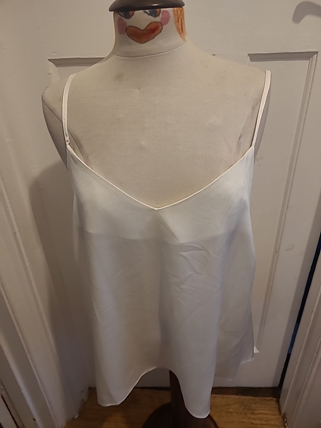 Ladies Asos Size 16 Cream Vest Top Sleeveless